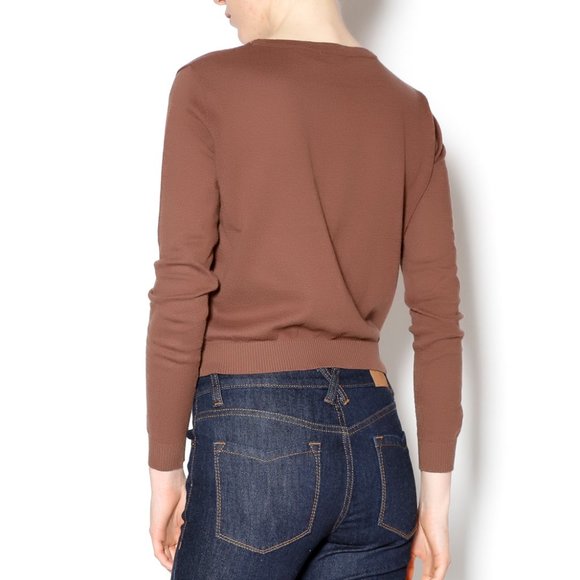 Kling Cropped Brown Le Cookie Monster Sweater - Picture 2 of 7